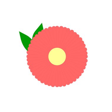 Çiçek simgesi, grafik tasarım şablonu, vektör illüstrasyon