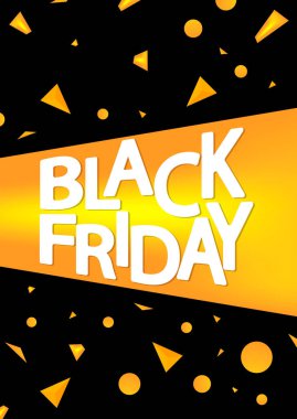 Siyah Cuma, Satılık poster tasarım şablonu, vektör illüstrasyon