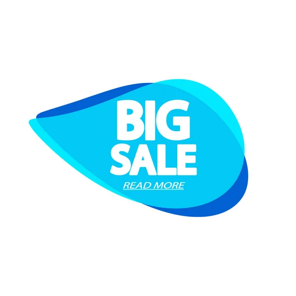 Big Sale Tag Blase Banner Design Vorlage App Symbol Vektor — Stockvektor