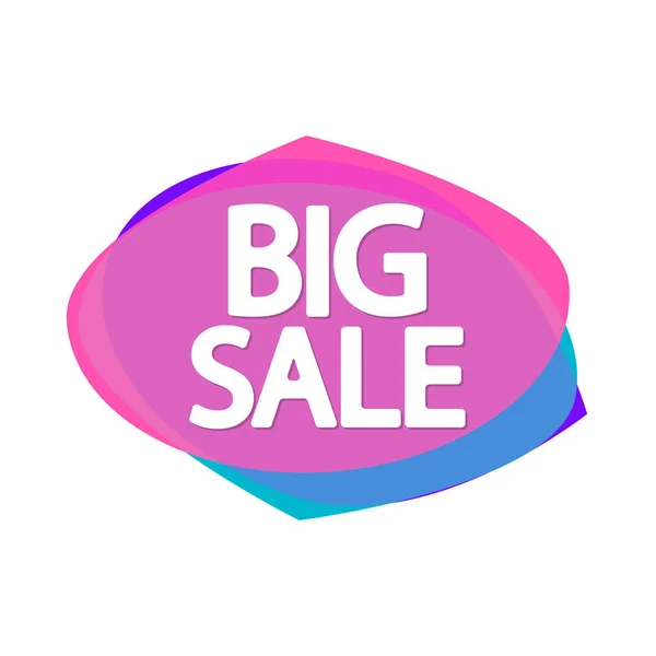 Big Sale Tag Blase Banner Design Vorlage App Symbol Vektor — Stockvektor