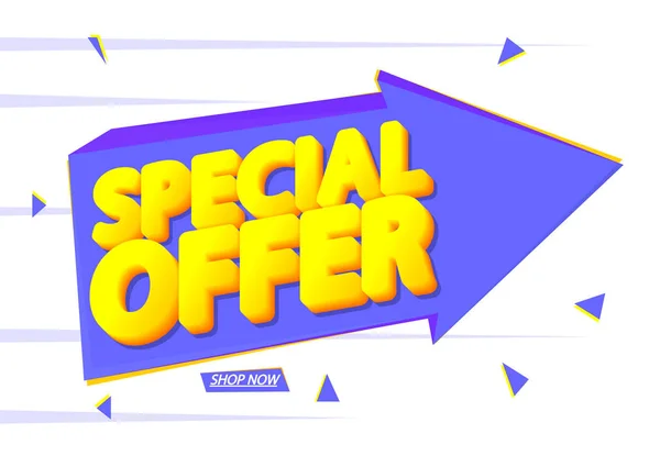 Special Offer Sale Banner Design Template Discount Tag App Icon — Stock Vector