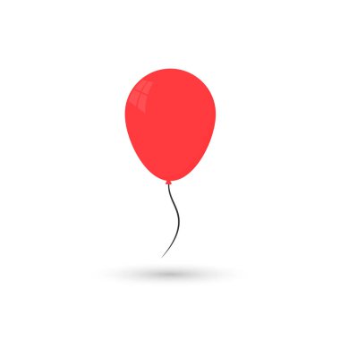 Balon simgesi, düz tasarım şablonu, vektör çizimi