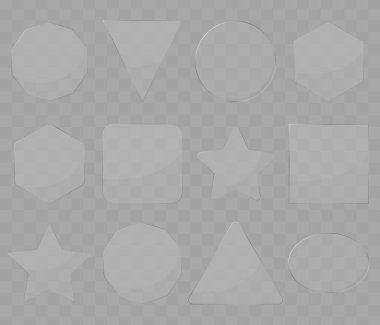 Set cam çerçeveler, afiş tasarım şablonu, izole çerçeve koleksiyonu, vektör illüstrasyon