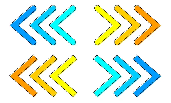 Icône Flèche Modèle Conception Symbole Signe Isolé Illustration Vectorielle — Image vectorielle