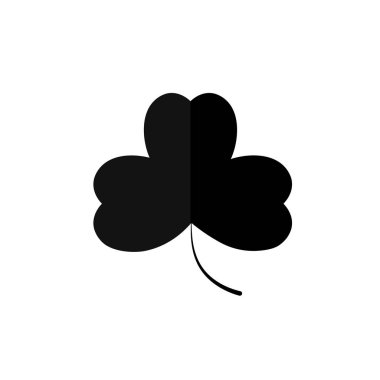 Yonca simgesi, Patricks Day sembolü, düz tasarım şablonu, üç yaprak, vektör illüstrasyon