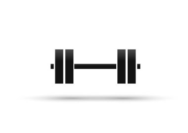 Dumbbell simgesi, işaret tasarım şablonu, vektör çizimi