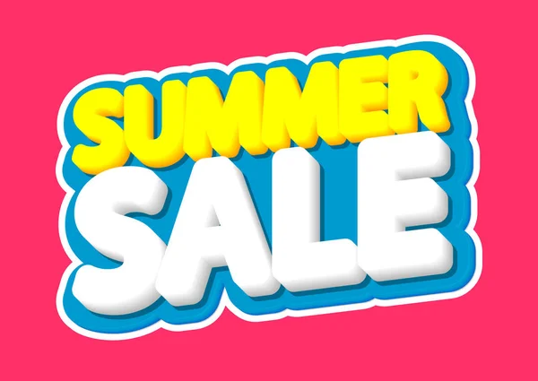 Summer Sale Poster Design Template Isolated Sticker Vector Illustration — Stock Vector