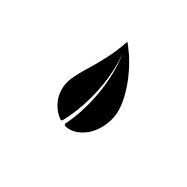 Yaprak simgesi, grafik tasarım şablonu, eko sembol, vektör çizimi