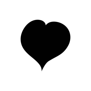 Kalp simgesi, Sevgililer Günü sembolü, el çizimi, grafik tasarım şablonu, vektör çizimi