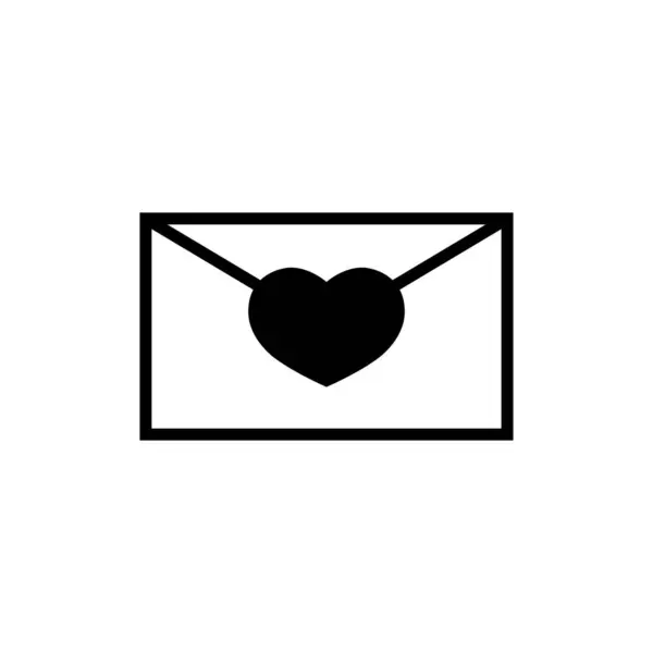 Envelop Pictogram Valentines Day Symbool Grafisch Ontwerpsjabloon Liefde Bericht Vector — Stockvector