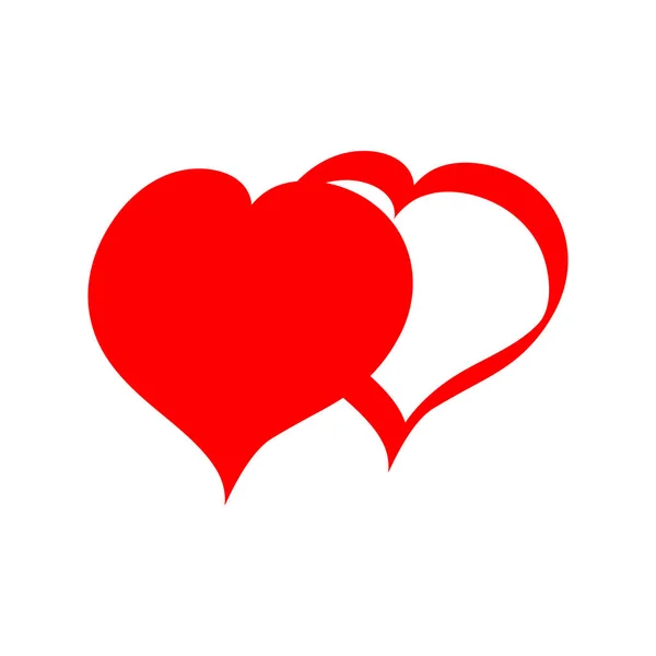 Ikona Srdce Značka Valentýnů Ruční Kreslení Šablona Grafického Designu Vektorová — Stockový vektor