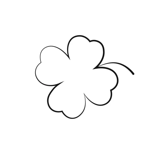 Kleeblatt Symbol Umriss Design Vorlage Patricks Tag Symbol Vektorillustration — Stockvektor
