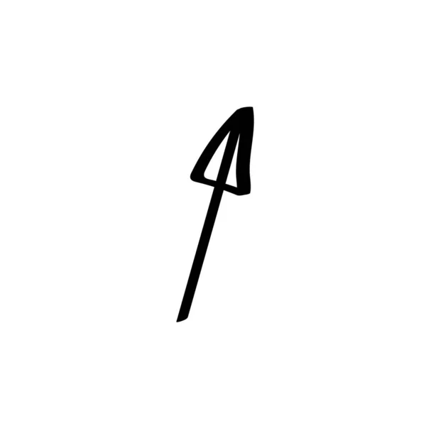 Ícone Seta Modelo Design Símbolo Sinal Isolado Desenho Mão Ilustração —  Vetores de Stock
