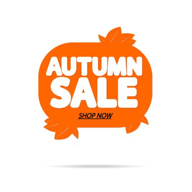 Sonbahar Satılık, afiş tasarım şablonu, indirim etiketi, Sonbahar teklif, uygulama simgesi, vektör illüstrasyon