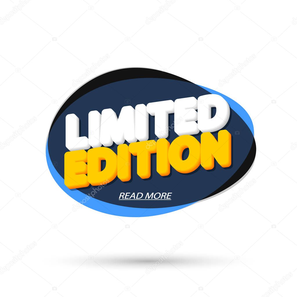 Limited Edition, bubble banner design template, app icon, vector illustration
