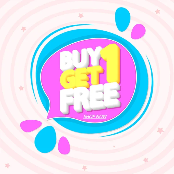 Acquista Get Free Vendita Banner Design Template Sconto Tag Bolla — Vettoriale Stock