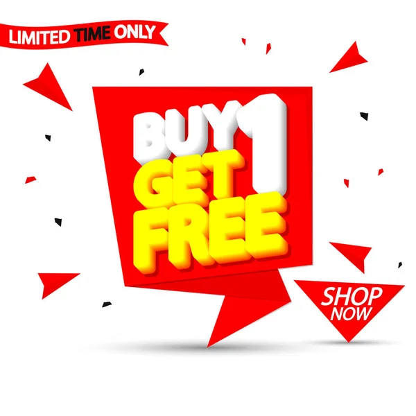 Kaufen Get Free Verkauf Banner Design Vorlage Rabatt Sprechblase Tag — Stockvektor