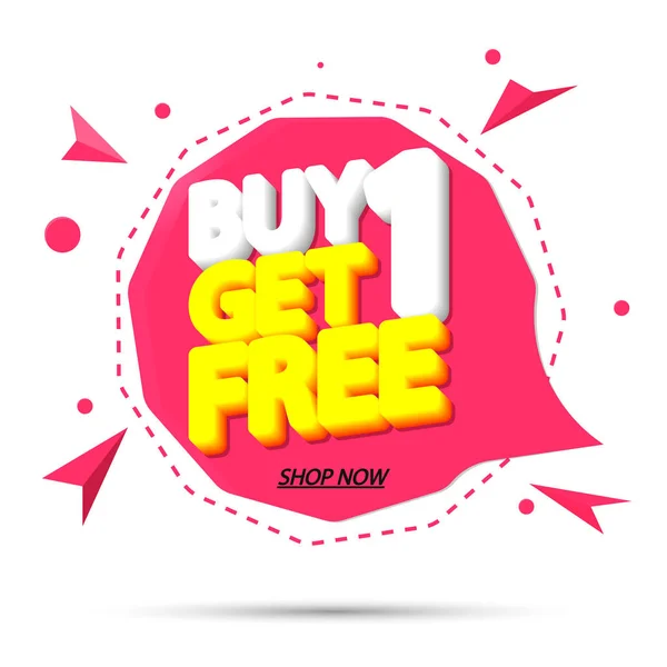 Comprar Get Free Modelo Design Banner Venda Etiqueta Bolha Fala — Vetor de Stock