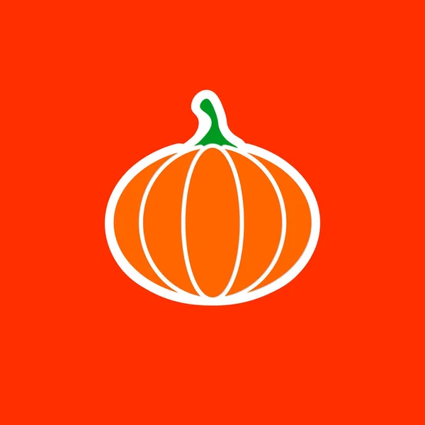 Icono Calabaza Plantilla Diseño Plano Símbolo Halloween Signo Del Día — Archivo Imágenes Vectoriales