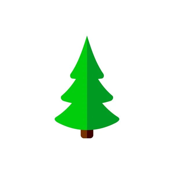 圣诞树图标 圣诞树符号 平面设计模板 矢量插图 — 图库矢量图片