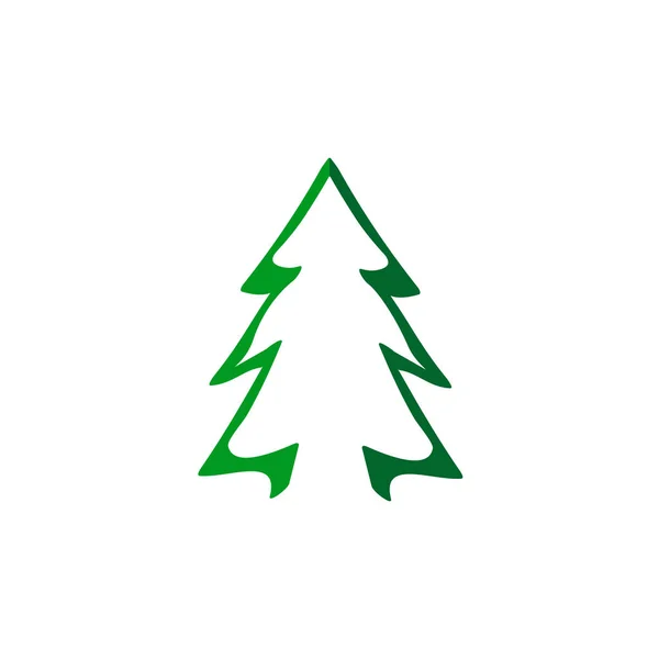 Icono Del Árbol Navidad Símbolo Abeto Navidad Plantilla Diseño Gráfico — Vector de stock