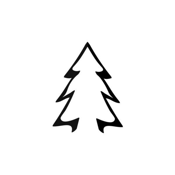 Christmas Tree Icon Xmas Fir Symbol Graphic Design Template Vector — ストックベクタ