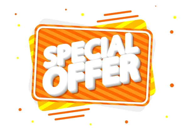 Special Offer Sale Banner Design Template Discount Tag App Icon — Stock Vector