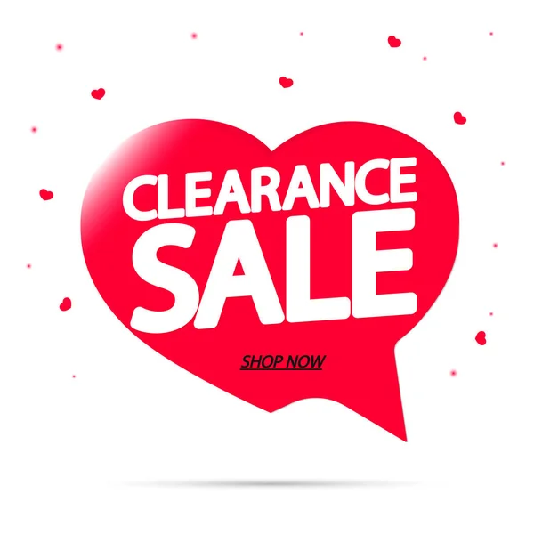 Clearance Sale Tag Design Template Discount Speech Bubble Banner App — Stock Vector