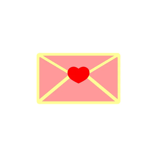 Envelop Pictogram Valentines Day Symbool Grafisch Ontwerpsjabloon Liefde Bericht Vector — Stockvector