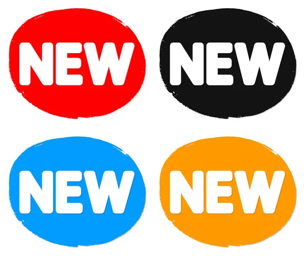 Novo Modelo Design Banners Etiquetas Promocionais Ilustração Vetorial —  Vetores de Stock
