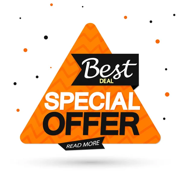 Special Offer Sale Banner Design Template Discount Tag App Icon — Stock Vector