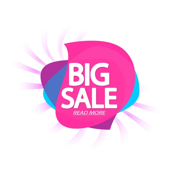 Big Sale Tag Blase Banner Design Vorlage App Symbol Vektor — Stockvektor