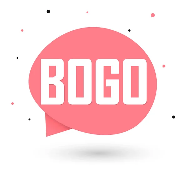 Bogo 販売バナーデザインテンプレート 購入1取得1無料 割引スピーチバブルタグ 季節の終わり 特別オファー ベクトルイラスト — ストックベクタ