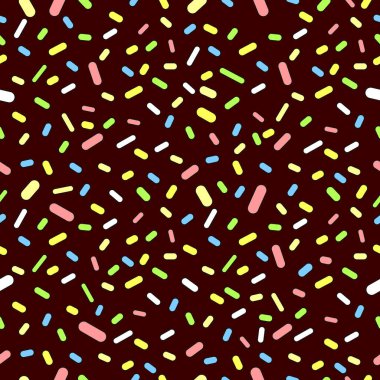 Pürüzsüz desenli donut jölesi, lezzetli poster tasarımı şablonu, vektör çizimi