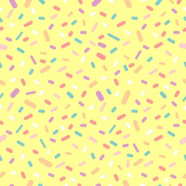 Pürüzsüz desenli donut jölesi, lezzetli poster tasarımı şablonu, vektör çizimi