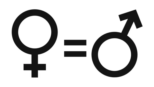 Simbolo Uguaglianza Genere Modello Icone Parità Dei Diritti Illustrazione Vettoriale — Vettoriale Stock
