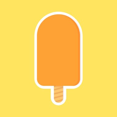 Dondurma simgesi, grafik tasarım şablonu, vektör illüstrasyonu