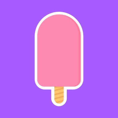 Dondurma simgesi, grafik tasarım şablonu, vektör illüstrasyonu