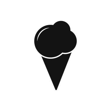 Dondurma simgesi, grafik tasarım şablonu, vektör illüstrasyonu