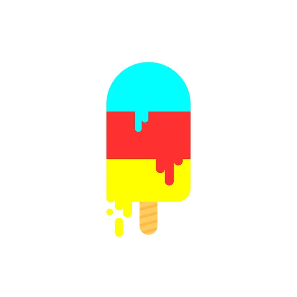 Icono Helado Plantilla Diseño Gráfico Ilustración Vectorial — Vector de stock