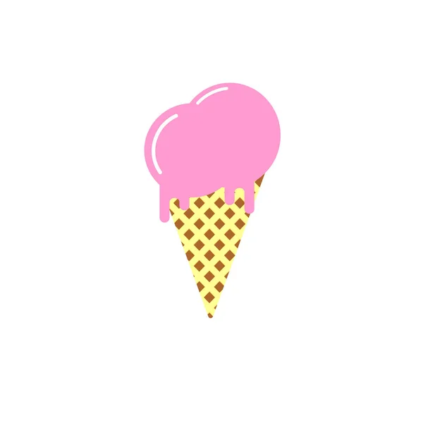 Ice Cream Ikon Grafisk Design Mall Vektor Illustration — Stock vektor