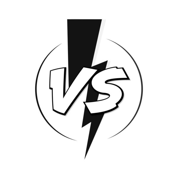 VS or Versus logo design template, duel icon, vector illustration