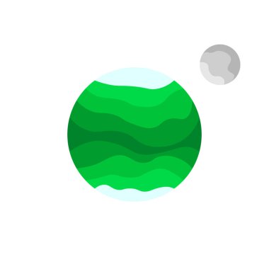 Dünya simgesi, gezegen grafik tasarım şablonu, izole nesne, vektör illüstrasyonu