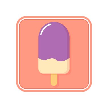 Dondurma simgesi, grafik tasarım şablonu, vektör illüstrasyonu