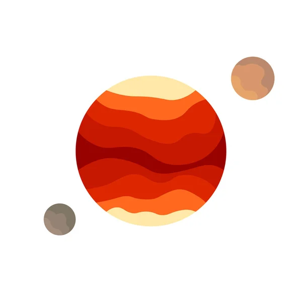 Значок Марса Шаблон Графічного Дизайну Планети Ізольований Єкт Векторні Ілюстрації — стоковий вектор