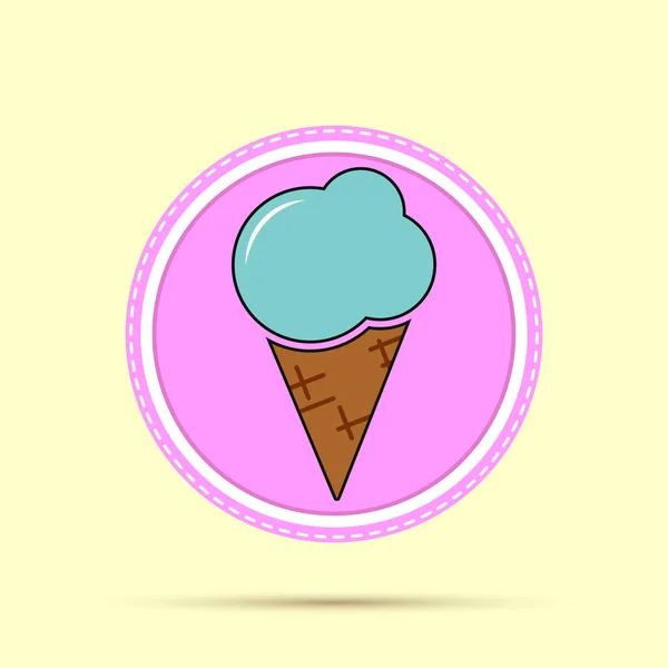 Ice Cream Ikon Grafisk Design Mall Vektor Illustration — Stock vektor