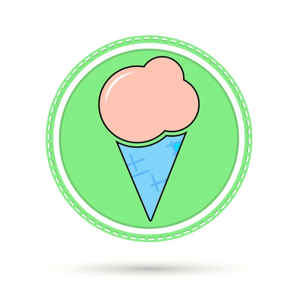 Icono Helado Plantilla Diseño Gráfico Ilustración Vectorial — Archivo Imágenes Vectoriales