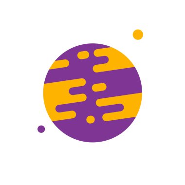 Gezegen simgesi, grafik tasarım şablonu, izole nesne, vektör illüstrasyonu