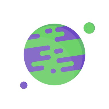 Gezegen simgesi, grafik tasarım şablonu, izole nesne, vektör illüstrasyonu