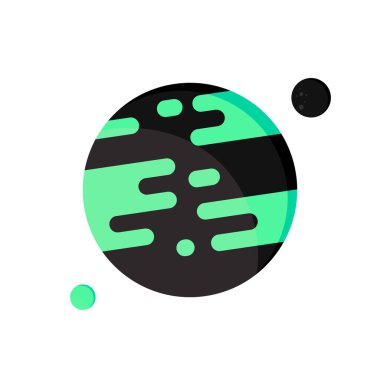 Gezegen simgesi, grafik tasarım şablonu, izole nesne, vektör illüstrasyonu